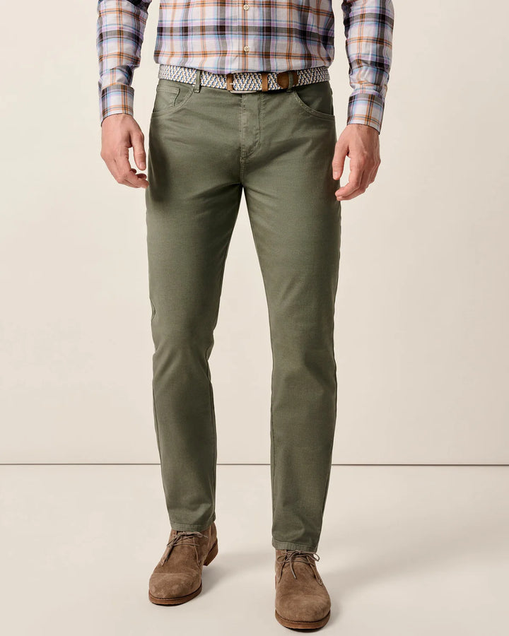 Carmel Sateen 5-Pocket Pant Agave Green