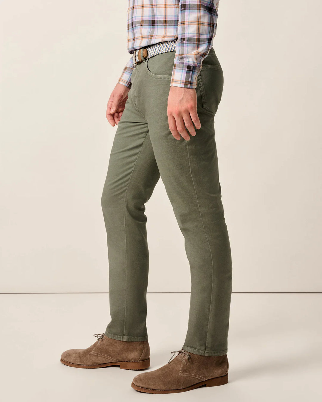 Carmel Sateen 5-Pocket Pant Agave Green