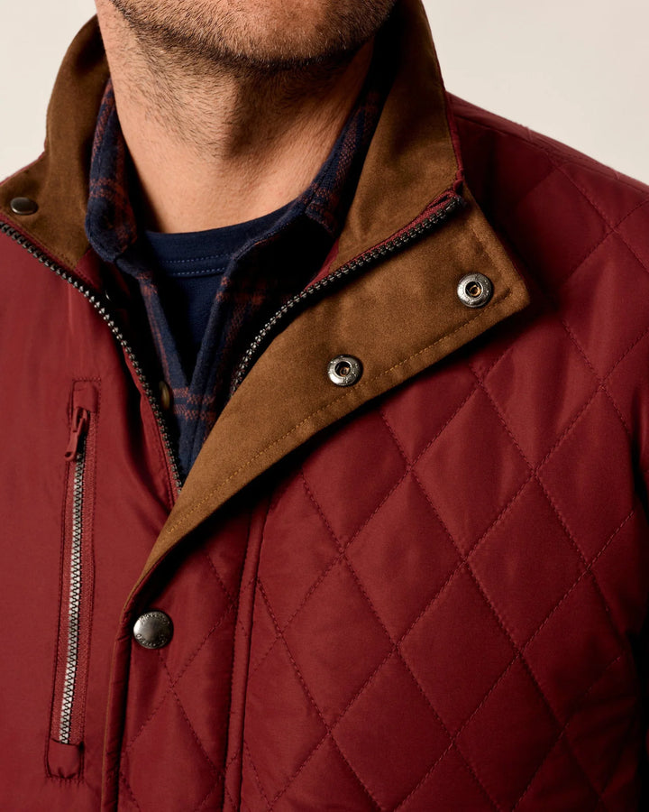 Juno Quilted Jacket - Dark Maroon