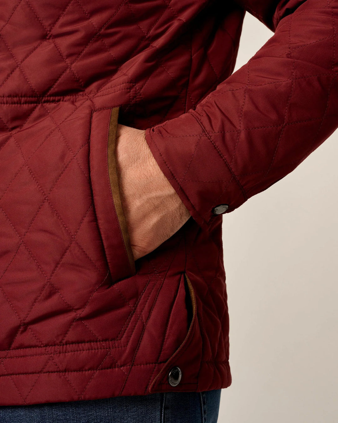 Juno Quilted Jacket - Dark Maroon