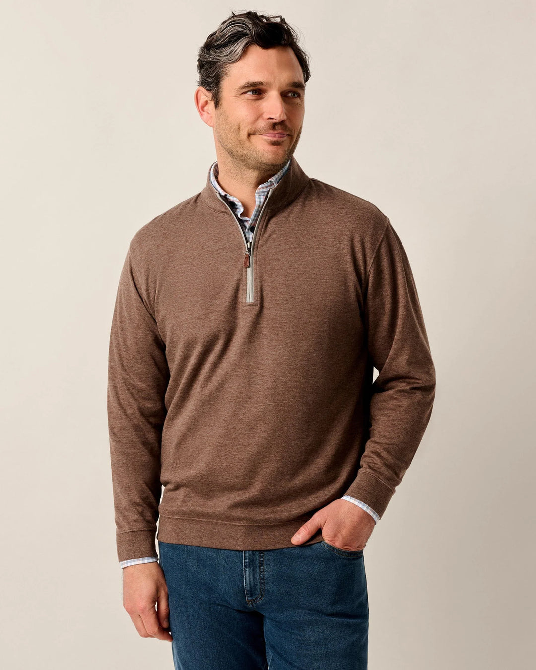 Sully 1/4 Zip - Grizzly
