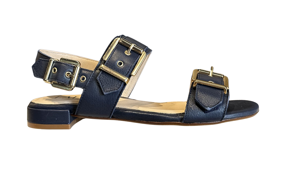 Navy Buckle Sandal