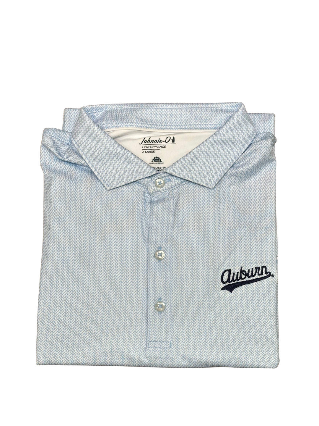 Auburn Johnnie-O Crosslink Polo – Auburn Script in Gulf Blue