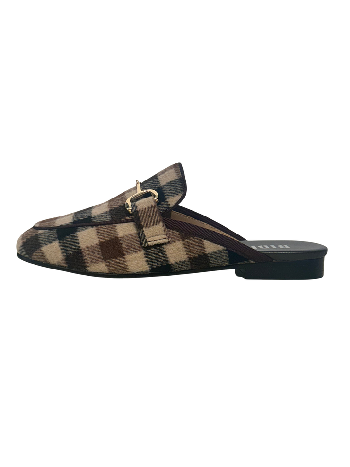 Ashe Mule 20 - Beige Plaid