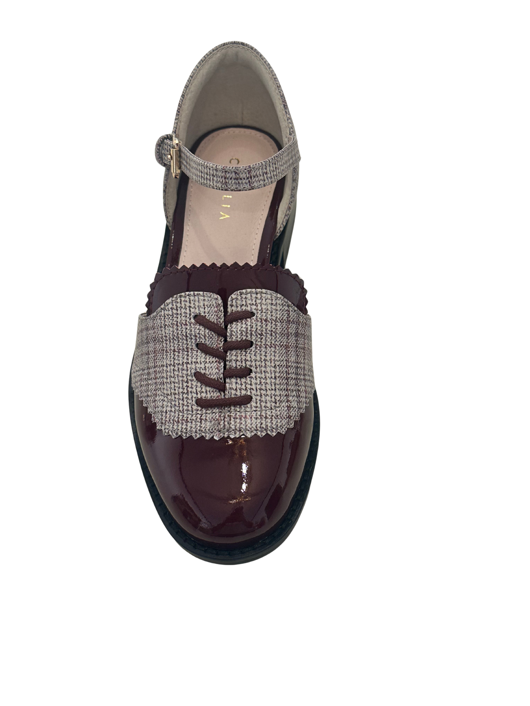 Lemon Flat - Burgundy Plaid
