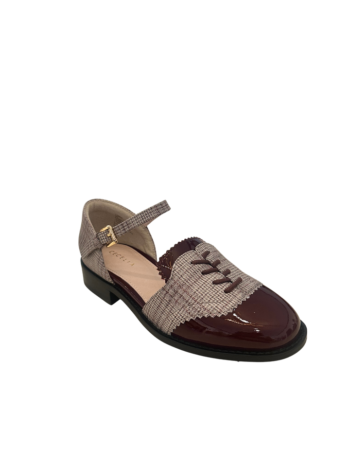 Lemon Flat - Burgundy Plaid