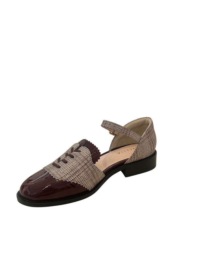 Lemon Flat - Burgundy Plaid
