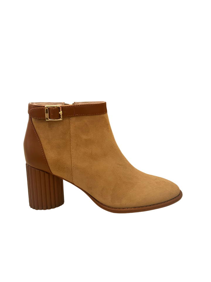 Tulia Suede Bootie - Nutella
