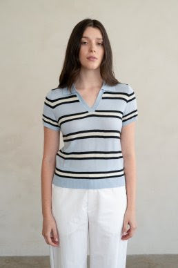 Emery Stripe V-Neck