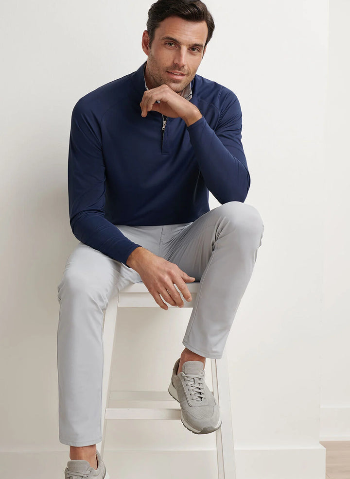 Peter Millar Stealth Performance Quarter Zip Navy