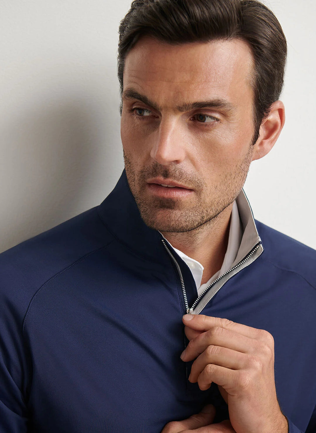 Peter Millar Stealth Performance Quarter Zip Navy