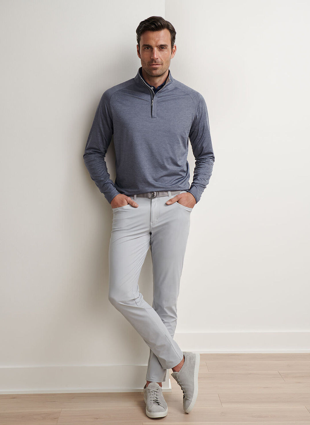 Stealth Perf 1/4 Zip - Steel
