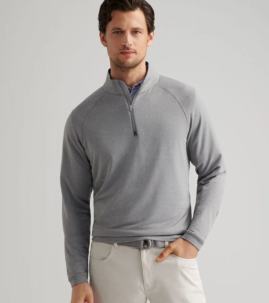 Beaumont Perf. 1/4 Zip Oslo Gray
