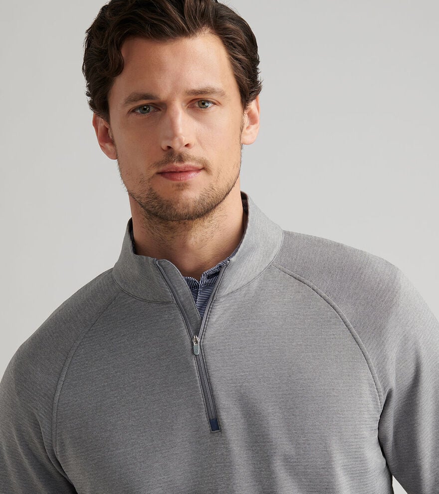 Beaumont Perf. 1/4 Zip Oslo Gray