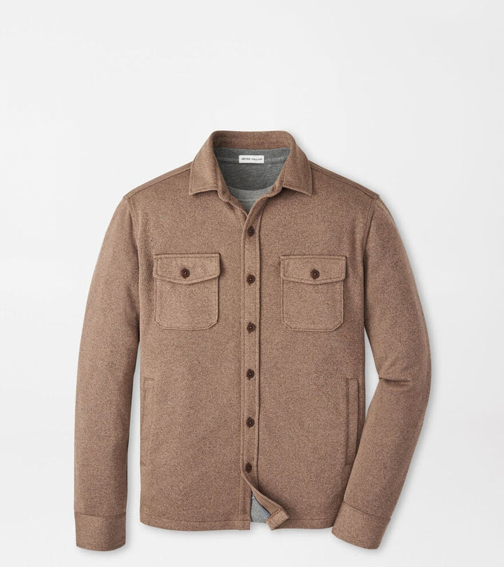 Crown Sweater Fleece Shirt Jacket - Popular Brown