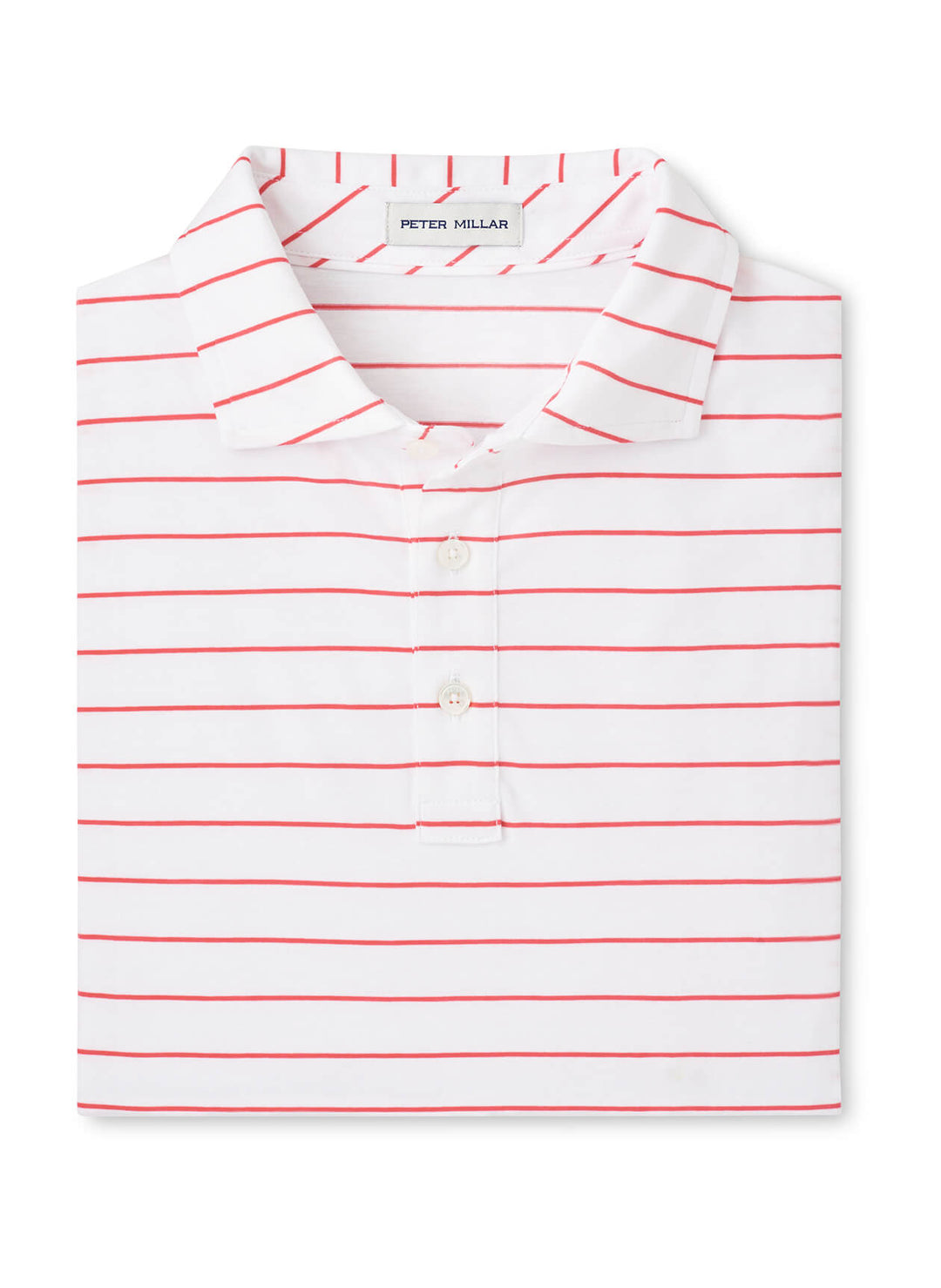 Crown Comfort Stripe Polo Geranium