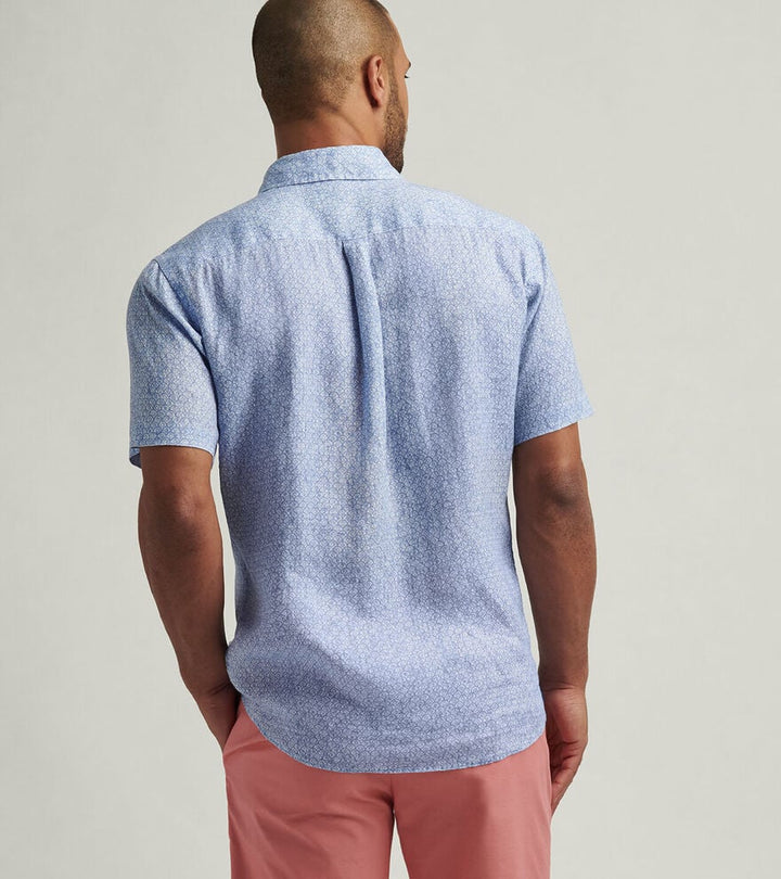 Champlain Linen Sport Shirt Blue
