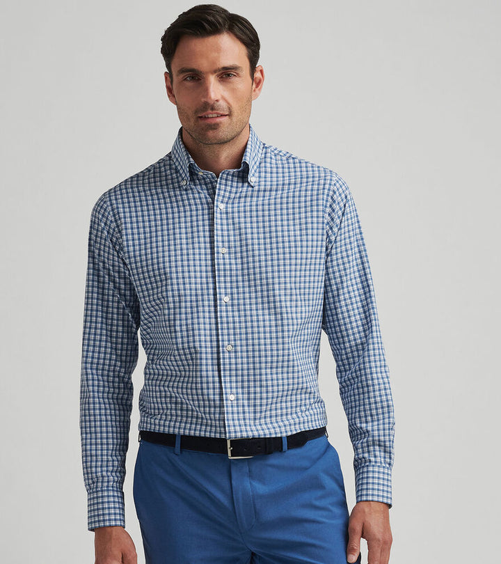 Davis Perf. Poplin Shirt Blue