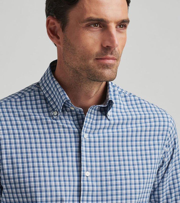 Davis Perf. Poplin Shirt Blue