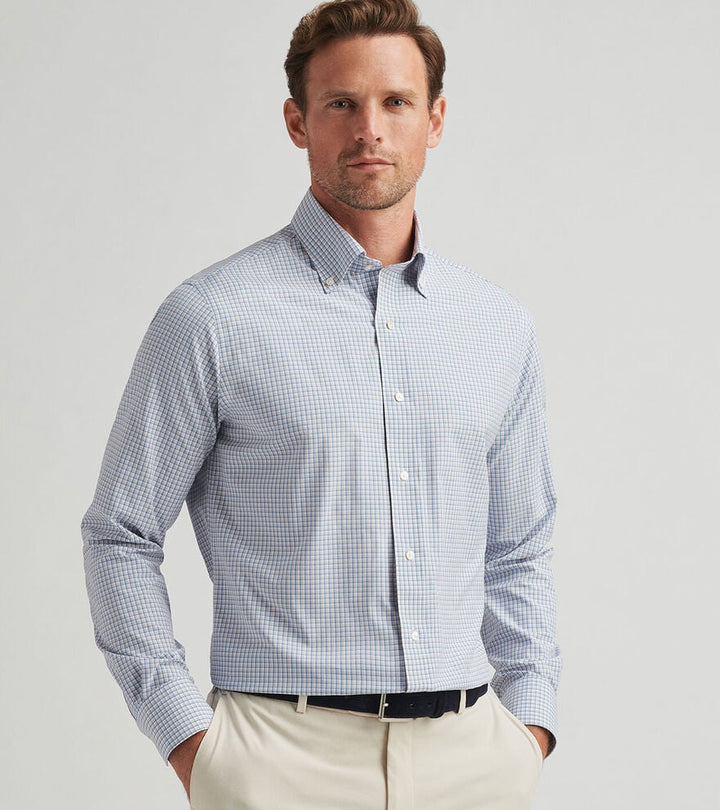 Rollins Perf. Poplin Sport Shirt Blue