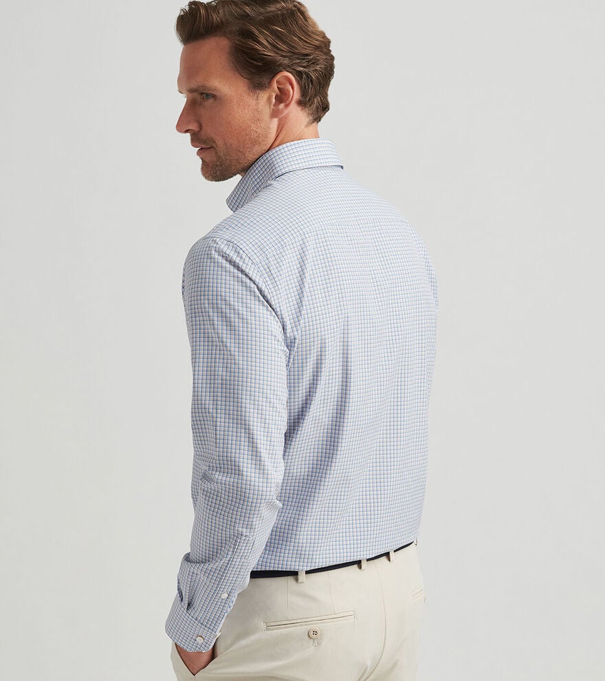 Rollins Perf. Poplin Sport Shirt Blue