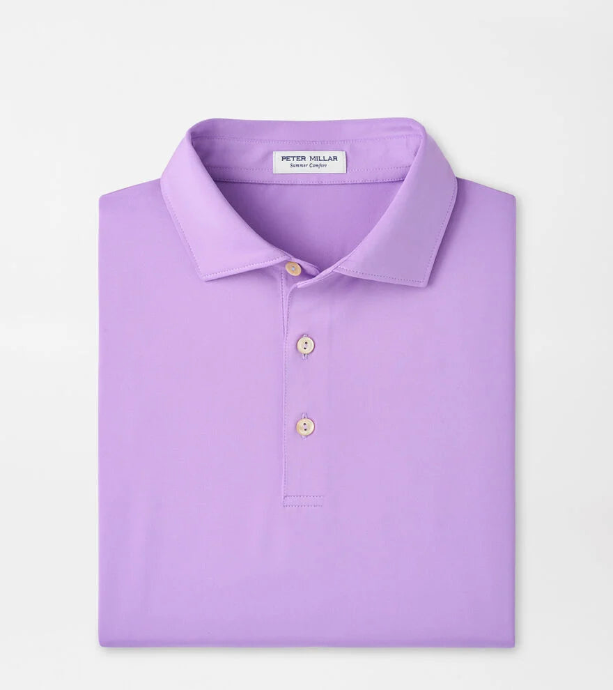 Peter Millar Solid Performance Jersey Polo Purple