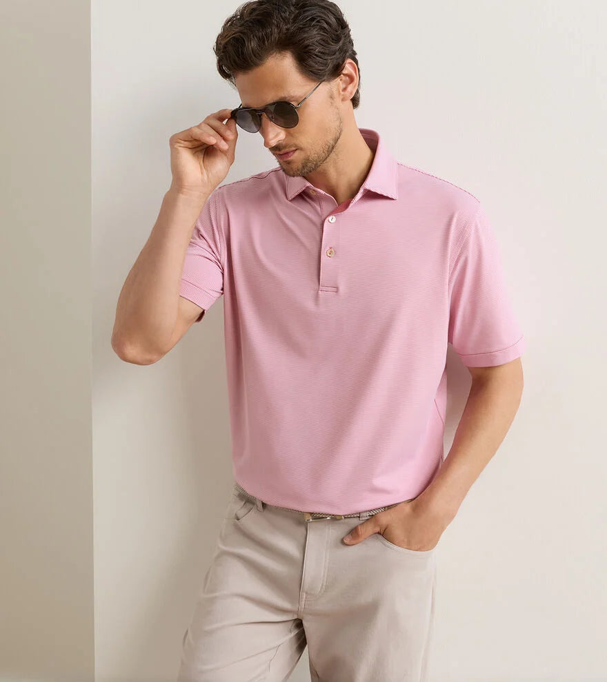 Peter Millar Jubilee Perf Jersey Polo Chili Red