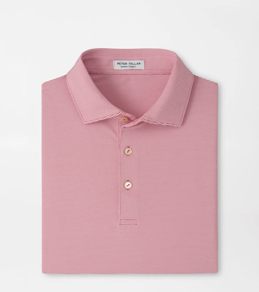 Peter Millar Jubilee Perf Jersey Polo Chili Red