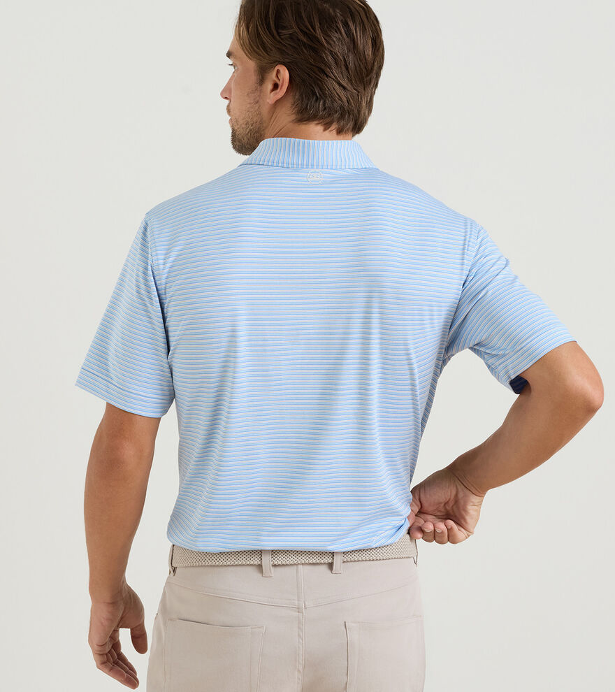 Owens Perf Jersey Polo - Cottage Blue