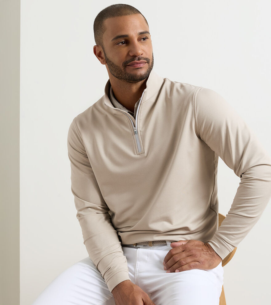 Perth Mélange 1/4 Zip - Biscuit