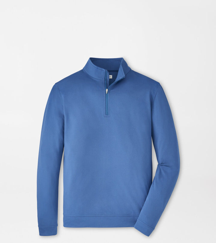 Perth Cross Hatch 1/4 Zip - Windsor Blue