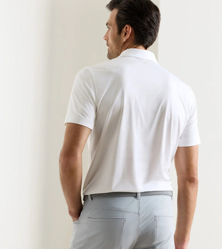 Peter Millar Empire Perf Jersey Polo White