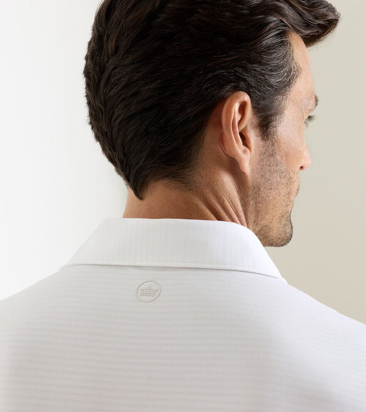 Peter Millar Empire Perf Jersey Polo White
