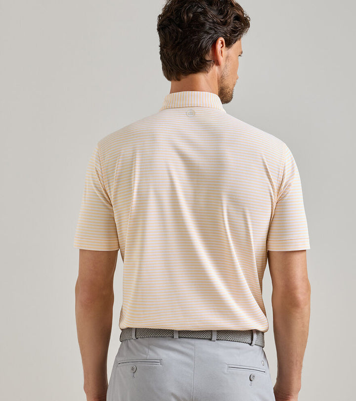 Peter Millar Verse Perf Mesh Polo Light Orange Sorbet