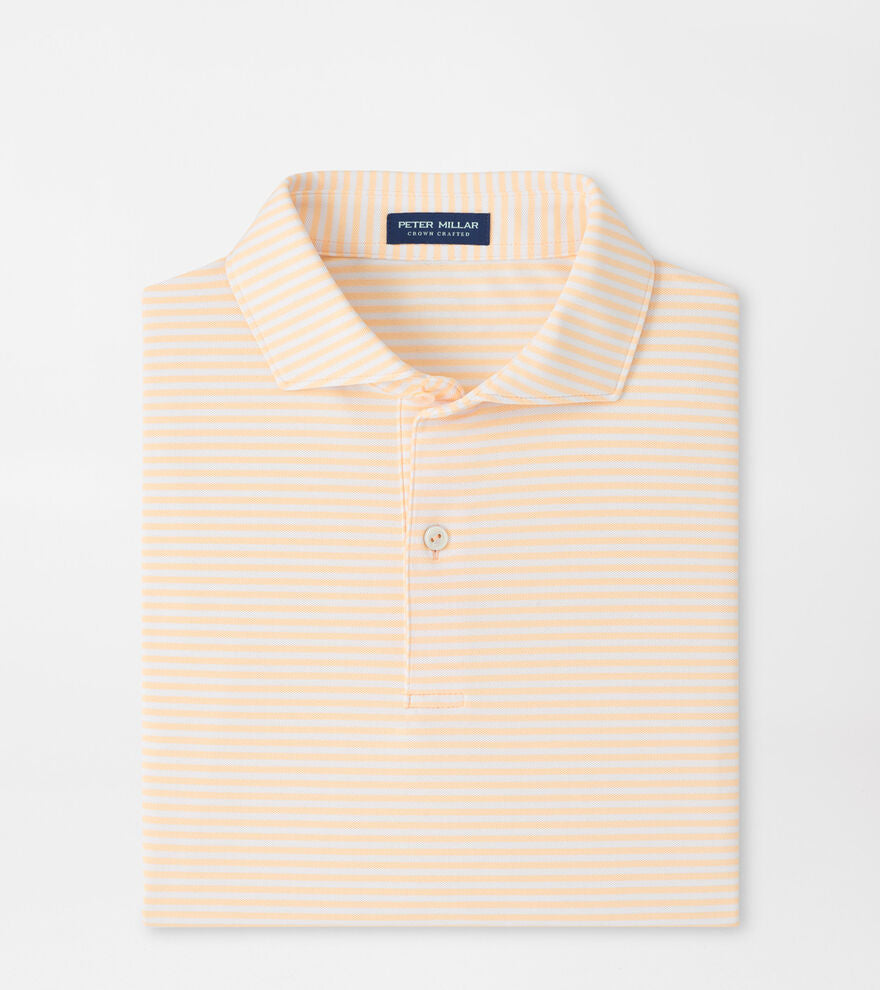 Peter Millar Verse Perf Mesh Polo Light Orange Sorbet