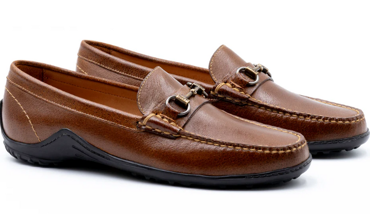 Martin Dingman Bill Water Buffalo Horse Bit Loafers Burnt Cedar