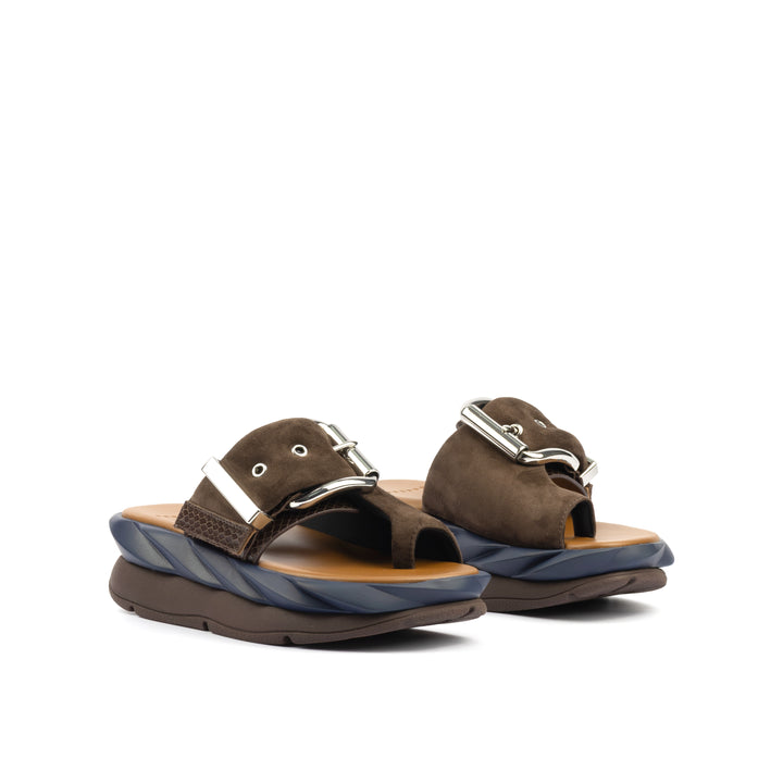 Mellow Glow Sandal in Choco