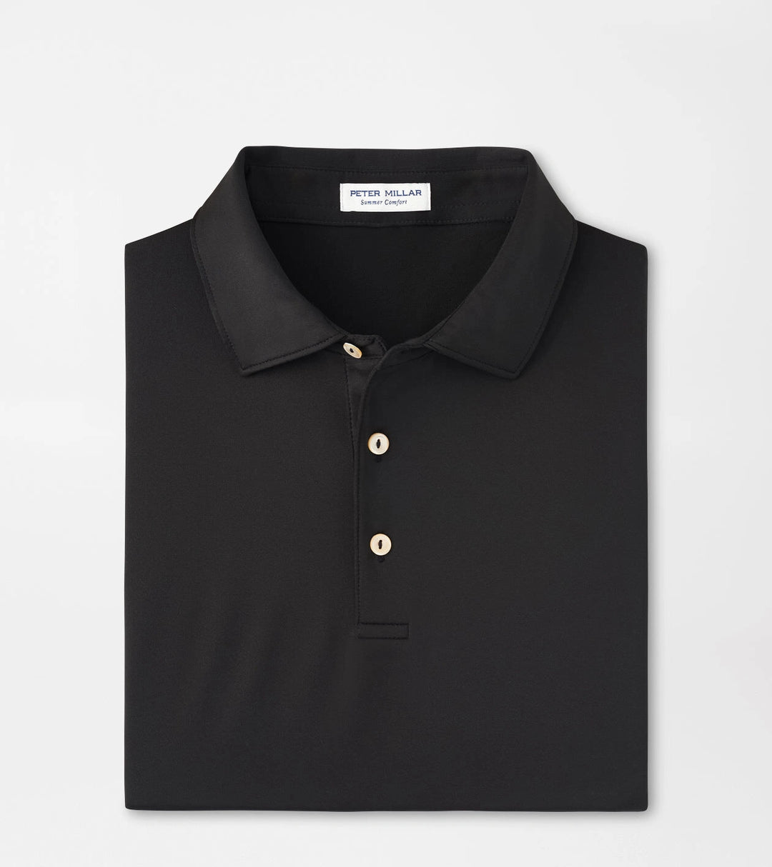 Peter Millar Solid Performance Jersey Polo Black
