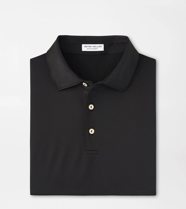 Peter Millar Solid Performance Jersey Polo Black