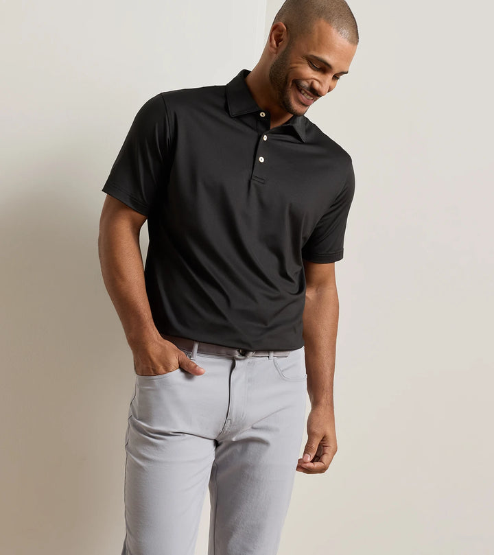 Peter Millar Solid Performance Jersey Polo Black