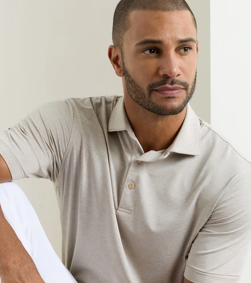 Peter Millar Highlands Perf Polo Biscuit