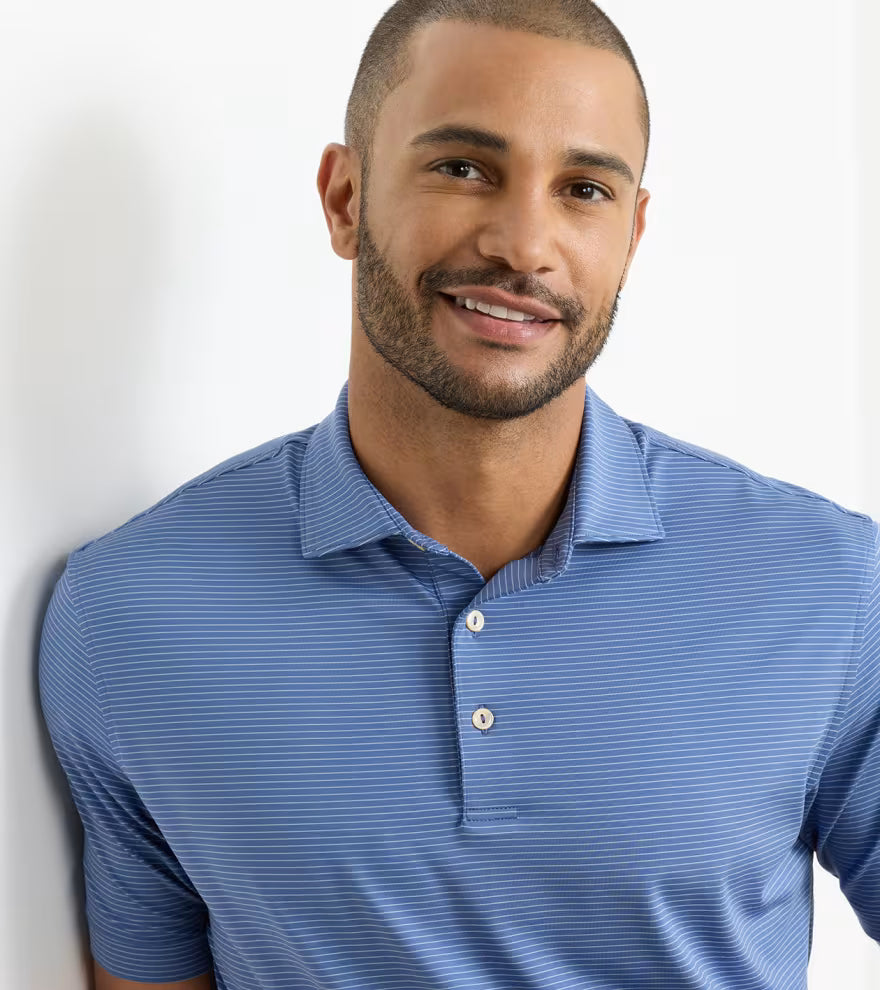 Peter Millar Highlands Perf Polo Windsor Blue