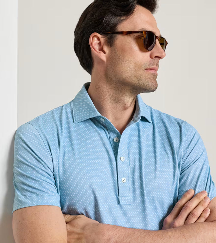 Peter Millar Nova Perf Polo Seaflower