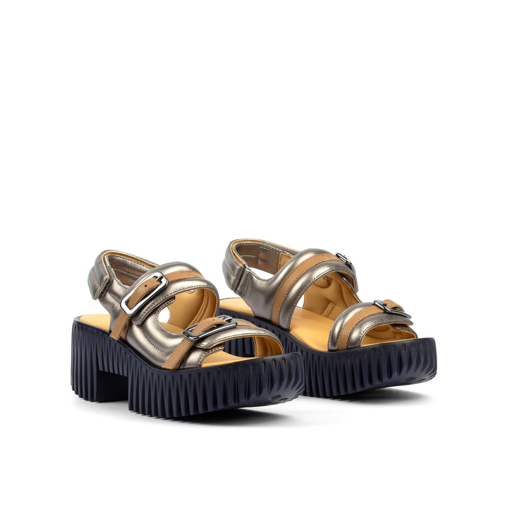Plia Kiko Sandal in Gun Metal