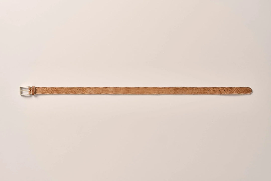 Painted Edge Leather Belt Tan