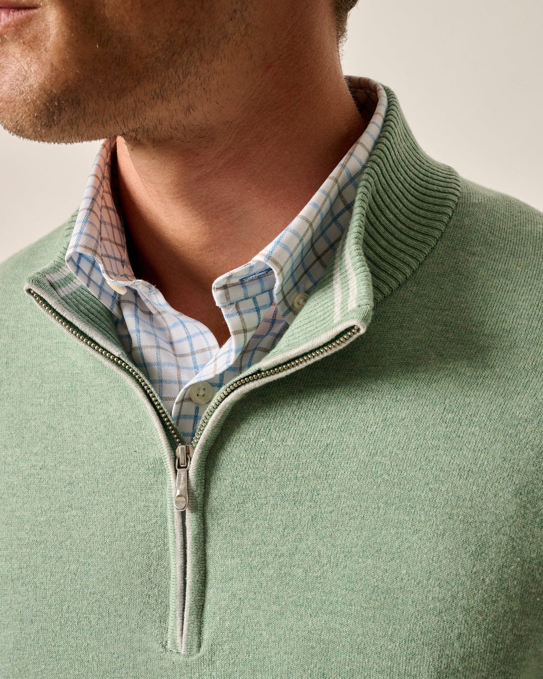 Desmond 1/4 Zip Green