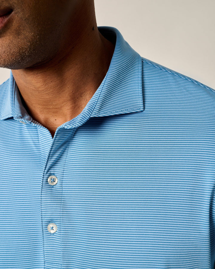 Lyndonn Perf Polo Barrels Blue