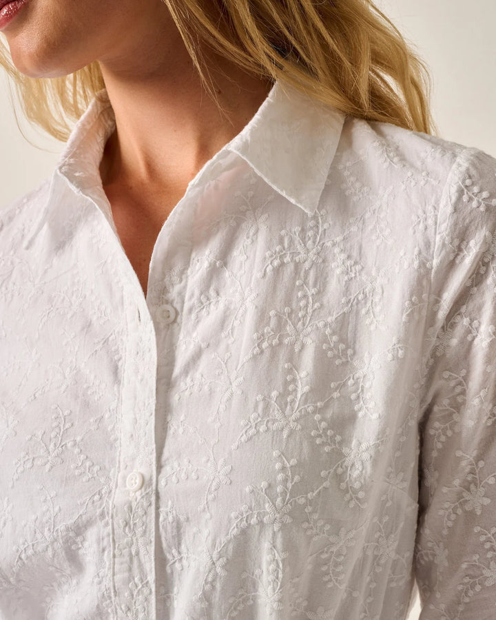 Jenna Emb Flared Shirt Dress