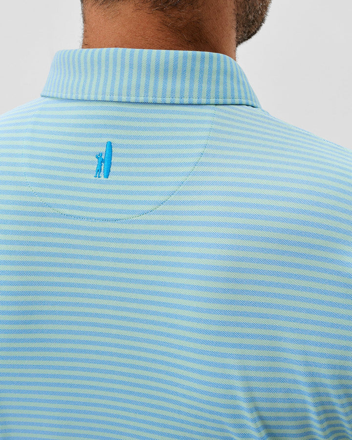 Johnnie-O Stetsons Stripe Polo Macaw