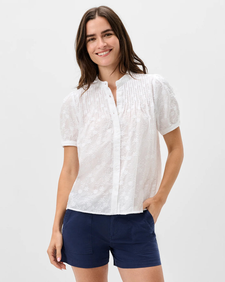 Rosie Pintuck Cotton Blouse
